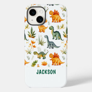 Boys Personalised Cute Dinosaur iphone 14 Case