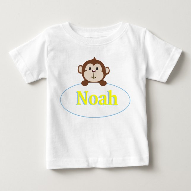 Boys Personalised Monkey Shirt (Front)