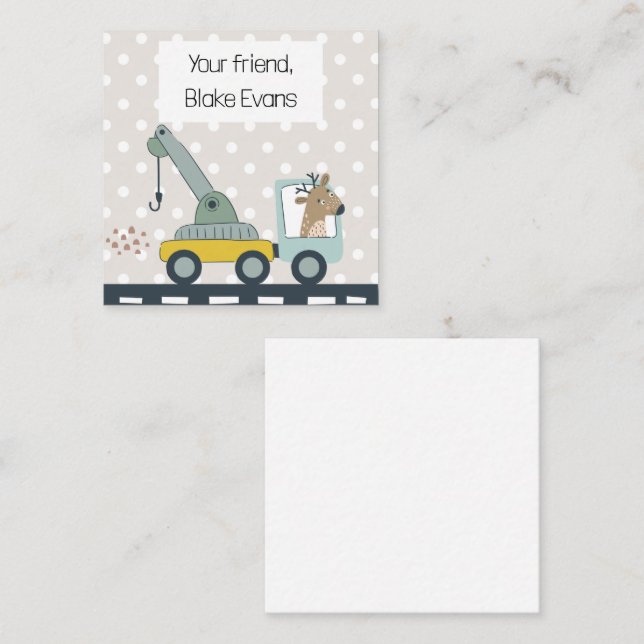 Boys Personalised Quirky Equipment Card (Front/Back)