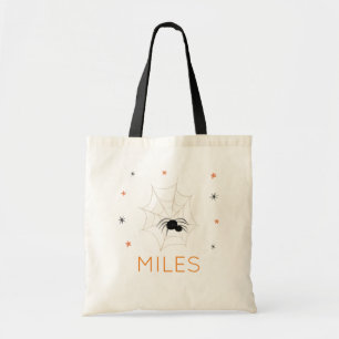Boys Personalised Spider Trick or Treating Bag