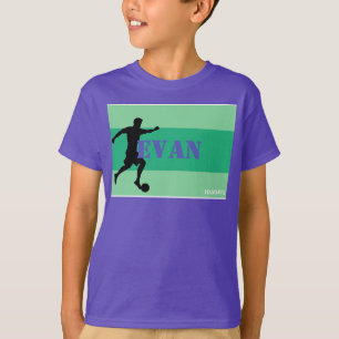 Boy's personalised  T Shirt  Green Bands HAMbWG
