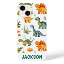 Boys Personalized Cute Dinosaur iphone 14 Case