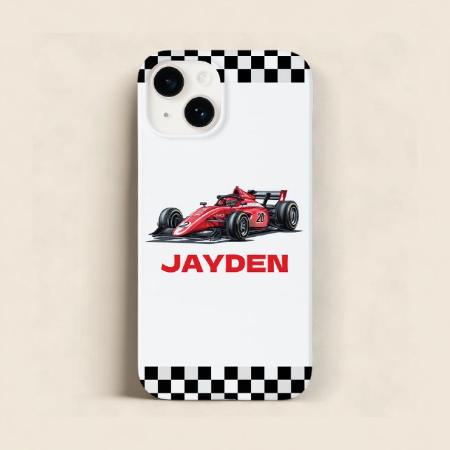 Boys Personalized Racing Car  Case-Mate iPhone Case (Creator Uploaded)