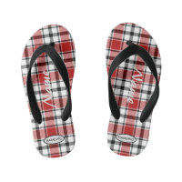 Boy's Plaid Flip-flops HAMbWG Kid's Flip Flops