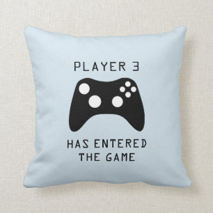 Boys Player 3 Has Entered the Game Video Game Cushion