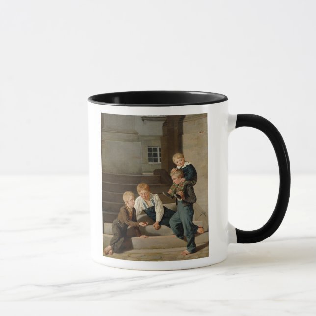 Boys Playing Dice in Front of Christiansborg Mug (Right)