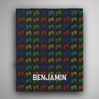 Boys Playstation Personalised Fleece Blanket