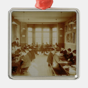 Boy's Recreation Room at the Deaf and Dumb Institu Metal Tree Decoration