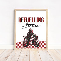 Boys Refuelling Station Sign Dirt Bike Birthday