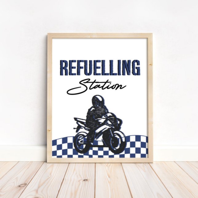 Boys Refuelling Station Sign Dirt Bike Birthday (Creator Uploaded)