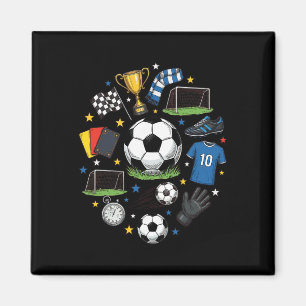 Boys Retro Soccer Ll Graphic Soccer Player Coach K Magnet