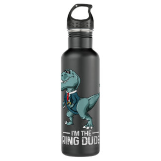 Boys Ring Bearer T-Rex Dinosaur Wedding Party Gift 710 Ml Water Bottle