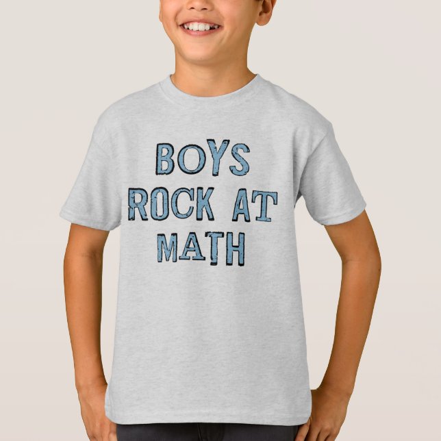 Boys Rock At Math T-Shirt (Front)