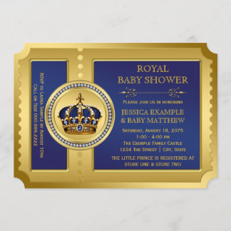Boys Royal Baby Shower Invitation