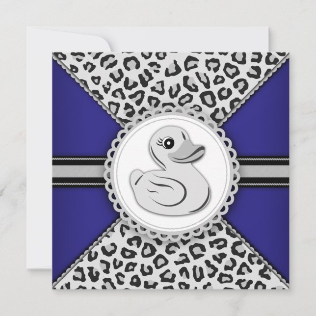 Boys Rubber Duck Baby Shower Invitation (Front)