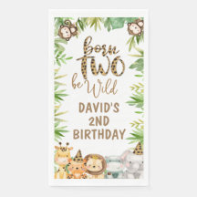 Boys Safari Animals Birthday  Guest