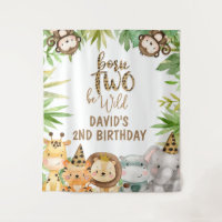 Boys Safari Animals Two Wild Birthday Large