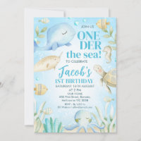 Boy's Sea Creatures One-der The Sea 1st Birthday