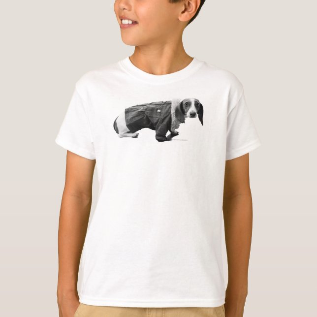 Boys' "Shelby in a Jean Jacket" Dachshund T-shirt (Front)