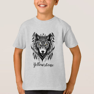 Boy's Shirt Yellowstone Wolf