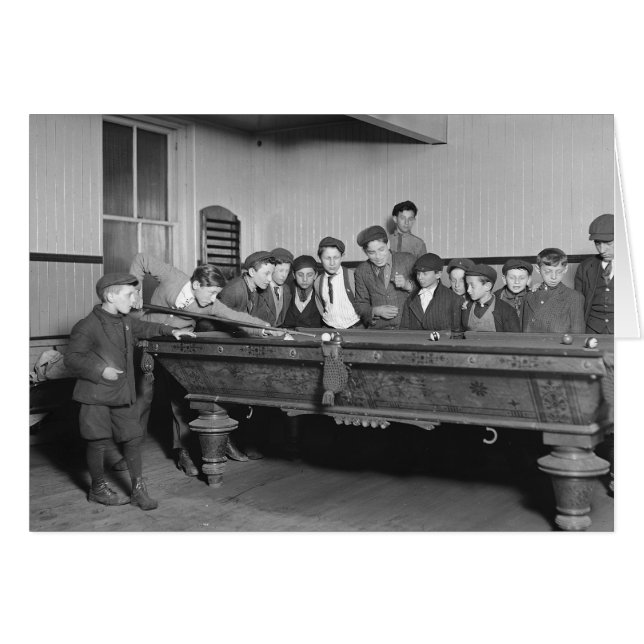 Boys Shooting Pool, 1909 (Front Horizontal)