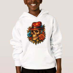Boys’ Skull Hoodie with Heart Hat