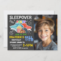 Boys Sleepover Photo Gaming Pizza Birthday