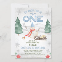 Boys Snowman Winter Onederland Birthday