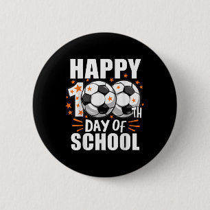 Boys Soccer 100 Days Of School Soccer Ball 100th D 6 Cm Round Badge