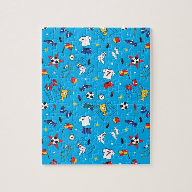 Boys Soccer Balls Football Pitch Players Kit Jigsaw Puzzle (Vertical)