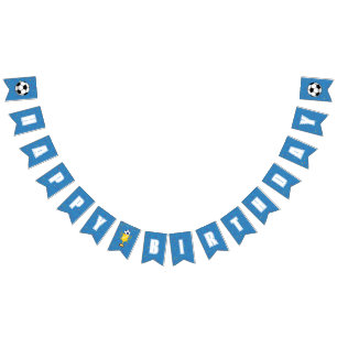 Boys Soccer Birthday Party Bunting Flags For Kids