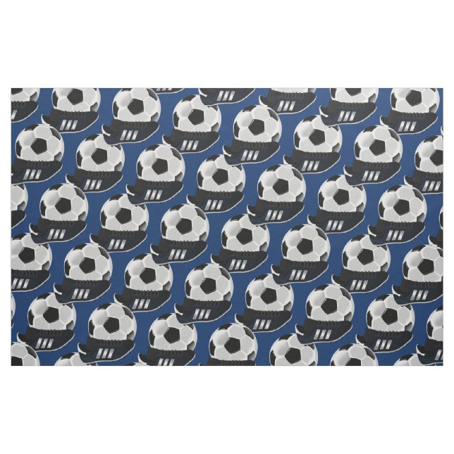 Boys soccer football boots and ball fabric (Fat Quarter)