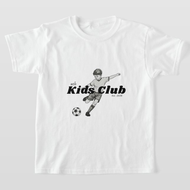 boys soccer kids club t-shirt (Laydown)