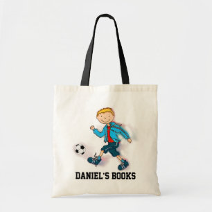 Boys Soccer library book bag