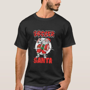 Boys Soccer Pajamas Christmas Jingle Balls Soccer  T-Shirt