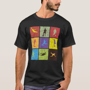 Boys Soccer Retro Vintage Style Soccer Player T-Shirt