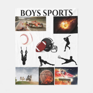 BOYS SPORTS FLEECE BLANKET. BLANKET