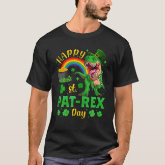 Boys St Patricks Day Dino Trex Funny Saint Patrex T-Shirt