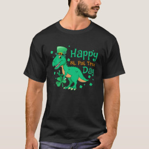 Boys St Patricks Day Dinosaur Dino Saurus Irish Sh T-Shirt
