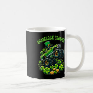 Boys St Patricks Day Shamrock Crusher Lucky Monste Coffee Mug