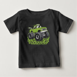 Boys St Patricks Day Toddler Lucky Monster Truck  Baby T-Shirt