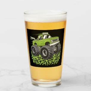 Boys St Patricks Day Toddler Lucky Monster Truck Glass