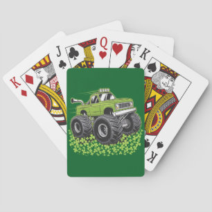 Boys St Patricks Day Toddler Lucky Monster Truck Playing Cards