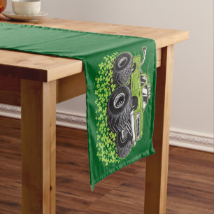Boys St Patricks Day Toddler Lucky Monster Truck  Short Table Runner