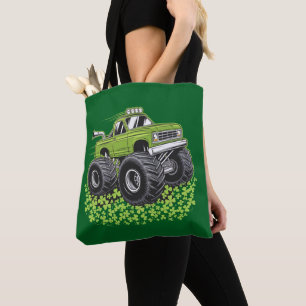 Boys St Patricks Day Toddler Lucky Monster Truck  Tote Bag