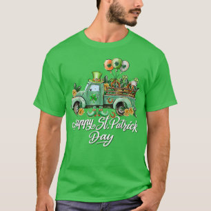Boys St Patricks Day Truck Car Loads Of Luck Shamr T-Shirt