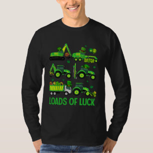 Boys St Patricks Day  Truck Loads Of Luck Shamrock T-Shirt