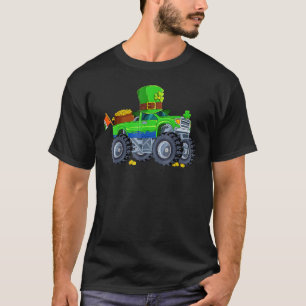 Boys St Pattys Day Truck Vehicles Front Loader And T-Shirt