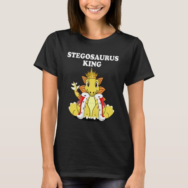 Boys Stegosaurus King Dinosaur  Mens Stegosaurus T-Shirt (Front)