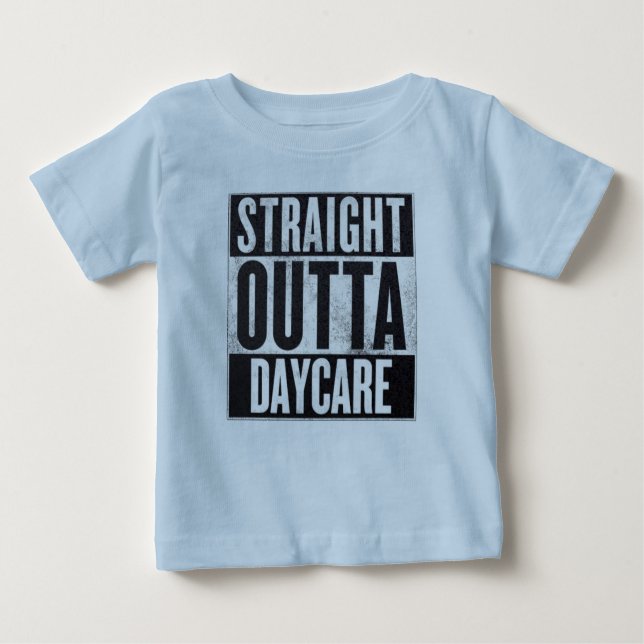 Boy's Straight Outta Daycare Funny Tee (Front)